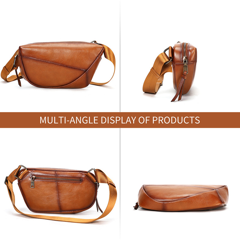 Saddle Bag Distressed - Vintage distressed genuine leather men's chest