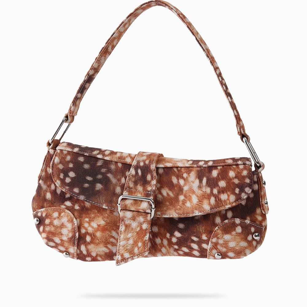 Leopard Distressed Canvas Stri - đánh giá và giá Saddle Bag Distressed