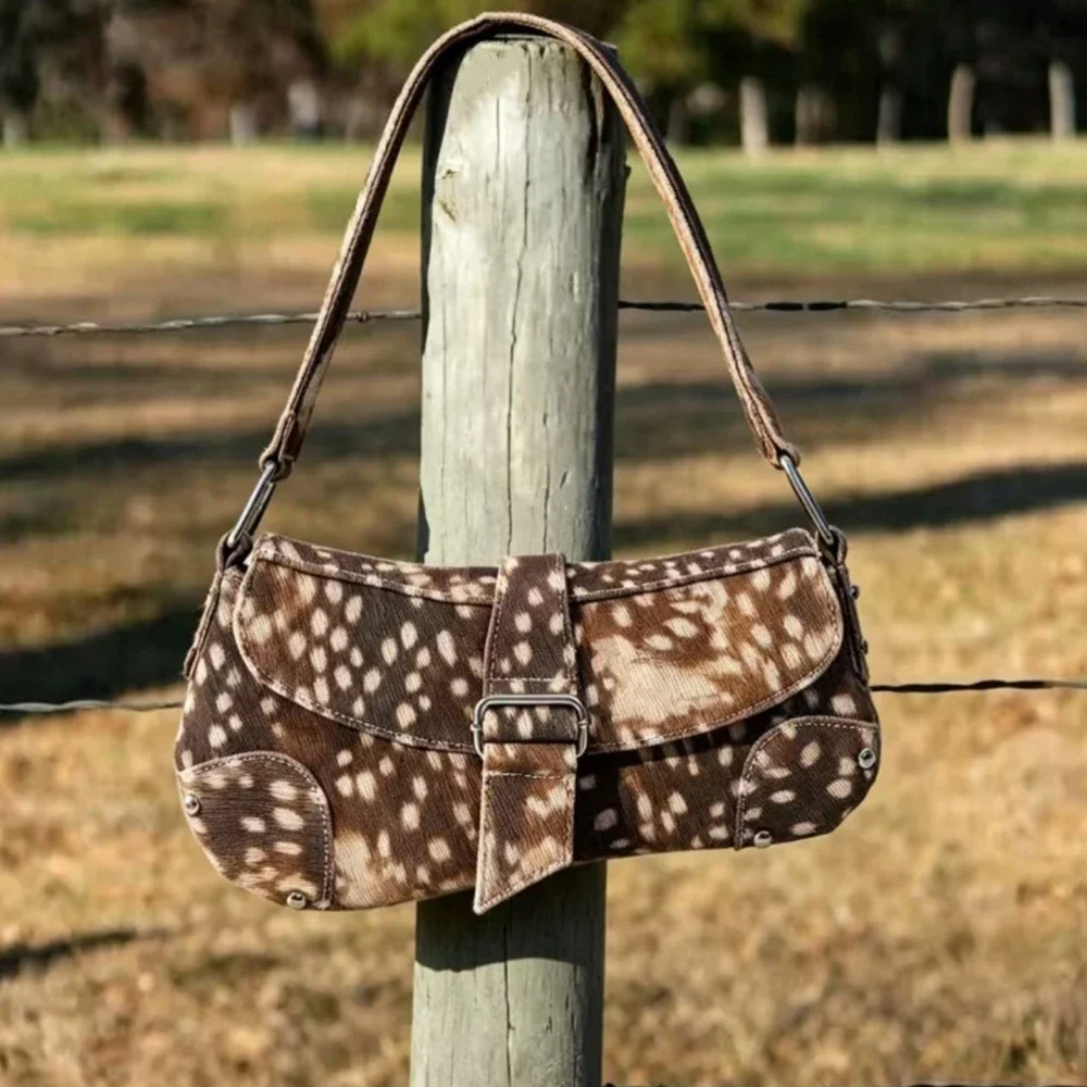 Leopard Distressed Canvas Stri - đánh giá và giá Saddle Bag Distressed